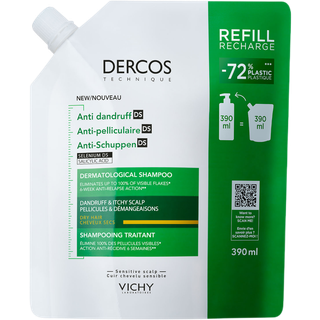 VICHY Anti Dandruff Dercos Shampoo for Dry Hair Refill 390 ml