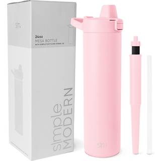 Enkel moderne filtreret vandflaske | Isolerede rustfrit stål kulstoffilter rejsevand flasker | Genanvendelig til rent drikkevand på farten | 24 o