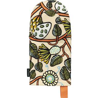 Marimekko Pieni Tiara grydehandske, sand/grøn/orange