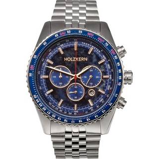 Holzkern Herrenuhr Chronograph Openhorizon Marmor Blau