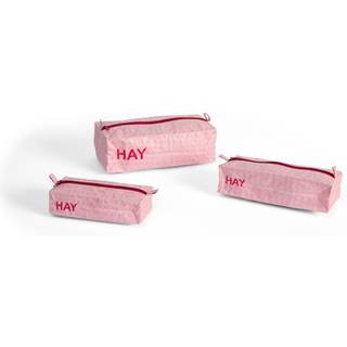HAY - Toilettaske - Candy Mono Wash Bag - Box sæt 3 stk. - Lys Pink