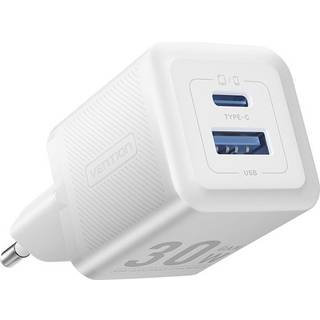 USB 30W GaN 2-port Charger White
