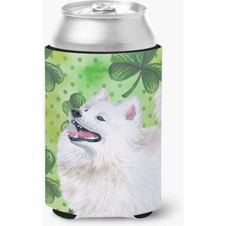 """" Caroline's Treasures Samoyed St Patrick's Decorative Can Hugger Multicolor """"