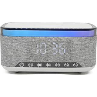 DENVER CRQ-225 - FM Clock Radio - with Bluetooth function & wireless charging - Gray - AM/FM - Grå