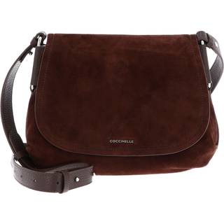 Coccinelle Rebekka Suede Crossover taske mørkebrun