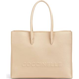 Coccinelle Myrtha Maxi Logo Shopper taske natur