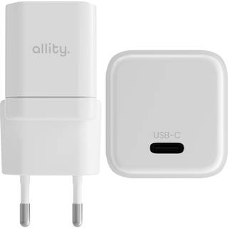 Allity Oplader, USB-C, 20W - Hvid