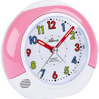 Atlanta 1708/17 Kinderwecker mit Leisegang Rosa/Weiß