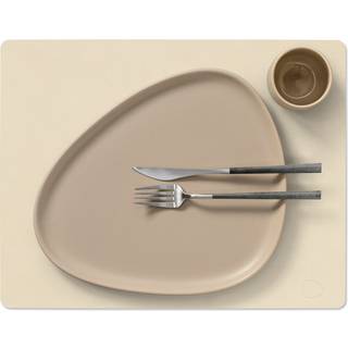 Lind Dna Square L Dækkeserviet Nupo 35x45 Cm - Dækkeservietter & Coasters Læder Vanilje - 992634