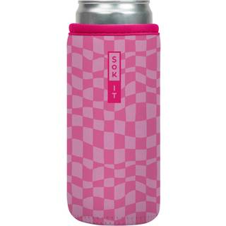 Sok Det kan sok muffe til øl & soda isoleret neoprenovertræk (Pink Grand Prix 12oz Slim Can Sleeve)