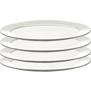 Serax Silhouette oval tallerken S 10x18,5 cm 4 stk White