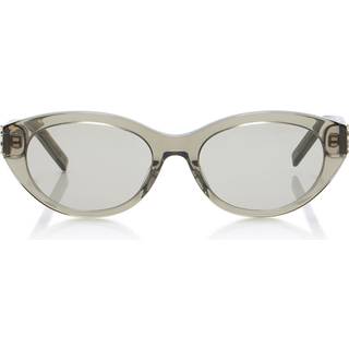 SAINT LAURENT Kvinde SL M148 004 Solbriller Acetat Brun Grå Rund