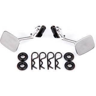 Traxxas - TRX9121 - Mirrors, side, chrome (left & right)/ o-rings (4)/ body clips (4) (fits #9112 body)