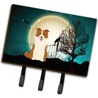 """" Caroline's Treasures Halloween Scary Border Collie Red White Leash eller Key Holder BB2309th68 Triple """"