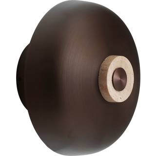Audo Reverse Væglampe Hardwired Sand Travertin/Bruneret Aluminium