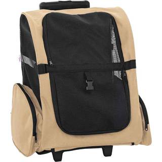 kæledyrsvogn 3-i-1 design sand 48x32x(57-106) cm oxfordstof