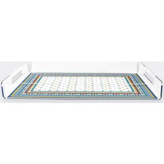 VESTA Serving And Trays - 'Decor' tray, foulard multicolor in MULTICOLOUR Acrylic Crystal (PMMA)