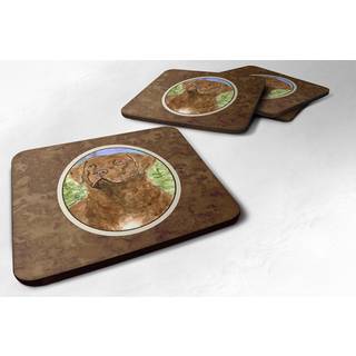 """" Caroline's Treasures SS8933FC Chesapeake Bay Retriever Foam Coasters (S?t p? 4) 3,5 """" ""H X 3,5"" """" ""W Multicolor"" ""