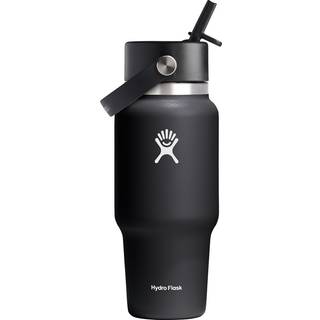 Hydro Flask Wide Flex Straw Travel Bottle Drikkeflaske størrelse 710 ml farve sort