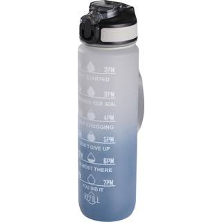 Day motivations vandflaske m/snor, 900 ml, blå/grå