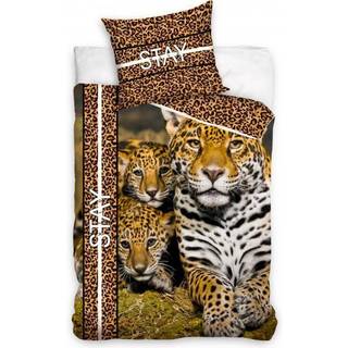 Leopard Sengetøj 140 x 200, 100 procent bomuld