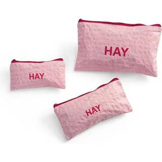 HAY - Toilettaske - Candy Mono Wash Bag Flat - 3 stk. - Lys Pink