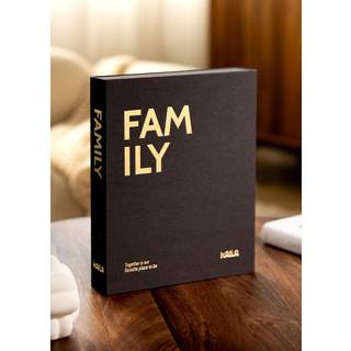 KAILA FAMILY Black - Coffee Table Photo Album (60 Sorte Sidor)
