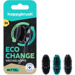 happybrush Eco Change 3 stk. udskiftningshoveder medium