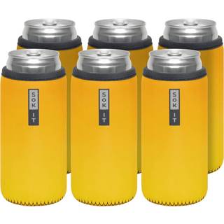 Sok It Can Sok 6-pak ?rme til ?l & sodavand isoleret neoprencover (Mango Ombre 12 oz slim d?sehylster - 6 pakke)