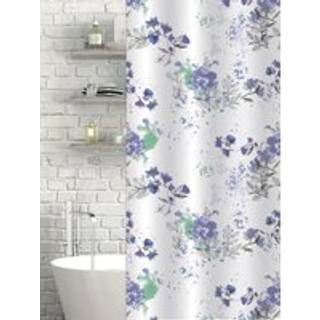 Showerdrape Showerdrape White Bouquet Floral Shower Curtain