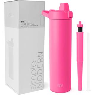 Enkel moderne filtreret vandflaske | Isolerede rustfrit stål kulstoffilter rejsevand flasker | Genanvendelig til rent drikkevand på farten | 24 o