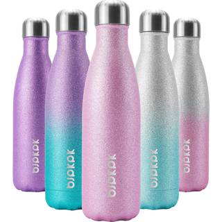 BJPKPK Isolerede vandflasker -17 oz/500 ml -Stureless Steel Water Flasker Sportsvandflasker Hold kold i 24 timer og varmt i 12 timer BPA Gratis v