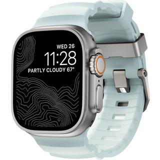 Nomad Apple Watch Series 9 45mm Rocky Point Band Icy Blue Glow (Natural Hardware) - Limited edition