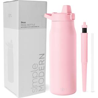 Enkel moderne filtreret vandflaske | Isolerede rustfrit stål kulstoffilter rejsevand flasker | Genanvendelig til rent drikkevand på farten | 34 o