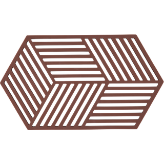 Hexagon Bordskåner fra Zone Denmark - Burgundy farve - Silikone