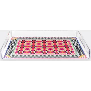 VESTA Serving And Trays - 'Decor' tray, ethnic multicolor in MULTICOLOUR Acrylic Crystal (PMMA)