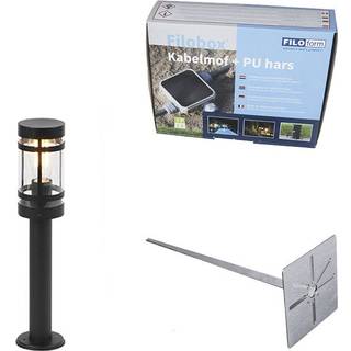 Moderne udendørs lampe sort 50 cm IP44 - Gleam