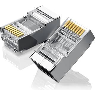 Ugreen 10x stik ender til RJ45 8P8C (UTP Cat6 / Cat5 / Cat5e) - Sølv