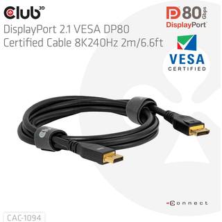 Club3D DP-Kabel 2.1 DP80 zertifiziert 2m 10K/8K/4K St/St retail