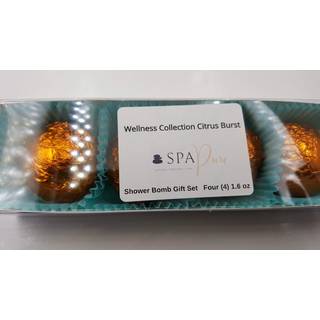 Spapure Wellness Collection Citrus Burst - (4 -Pack) Aromaterapi Fizzing Shower Bombs af Spa Pure Naturals