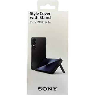 Sony Interaktivt cover med holder til Xperia 1 VII | Rem til at forhindre tab | Forbedret greb | Alsidig holder in Slate Black