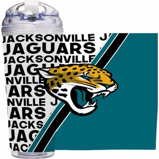 Rico Industries NFL Fodbold Jacksonville Jaguars 24oz akryl tumbler med h?ngslet l?g