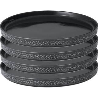 Vargen & Thor Servisen C Tallerken 25 Cm 4-pak grå - Middagstallerkner Stentøj Antracit - 60233845