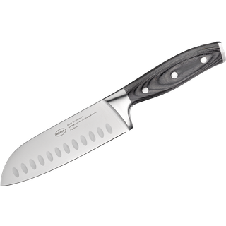 Rösle Wolfgrey Santokumesser klein 15 cm - mit Pakkaholzgriff - Grau