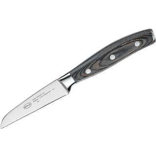 Rösle Wolfgrey Gemüsemesser 9 cm - mit Pakkaholzgriff - Grau