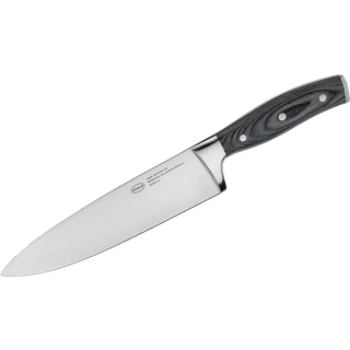 Rösle Wolfgrey Kochmesser 20 cm - mit Pakkaholzgriff - Grau