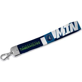 Rico Industries NBA Basketball Minnesota Timberwolves håndleds Lanyard Key Chain Cute Wristlet Strap Keychain Holder for Women Men Car Keys ID Ba