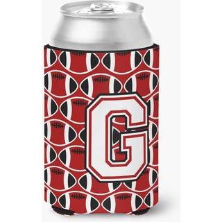 """" Caroline's Treasures CJ1082-GCC-brev G Football Cardinal and White Can eller Bottle Hugger Multicolor """"