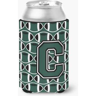 """" Caroline's Treasures CJ1071-CCC brev C Fodboldgrøn og hvid dåse eller flaskehugger multicolor """"