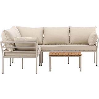 Penh loungesæt med hjørnesofa og bord 198x198x60cm beige
